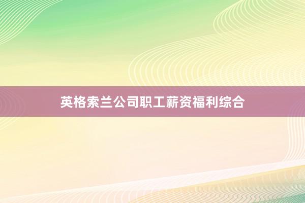英格索兰公司职工薪资福利综合